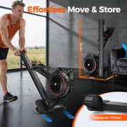 YOSUDA R2 Air Rowing Machine for Home Use with Self-Powered Monitor, 53.7 Slide Rail, Professional Adjustable Air Resistance Rower, Ergonomic Comfort Seat & Easy Vertical Storage
