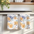 thumbnail image 7 of Orange Watercolor Floral Kitchen Towels Set of 4, Spring Flower Abstract Art Absorbent Dish Towels for Kitchen, Microfiber Hand Towel, Quick Drying Tea Towel for Cleaning Decorative Dishcloths, 7 of 7