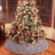 thumbnail image 4 of Falda para árbol de Navidad de oro rosa, tapete para árbol de doble capa con lentejuelas de 48 pulgadas para adornos y decoraciones navideñas de color rosa, 4 of 5