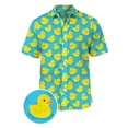 thumbnail image 4 of Camisa de hombre Camisa hawaiana de verano Camisa con botones Estampados gráficos de animales Camisa de pato con cuello vuelto Estampado 3D Ropa estampada de manga corta, 4 of 5