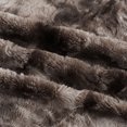 thumbnail image 5 of PiccoCasa Luxury Shaggy Faux Fur Throw Blanket for Sofa Couch, Brown 50"x60", 5 of 8