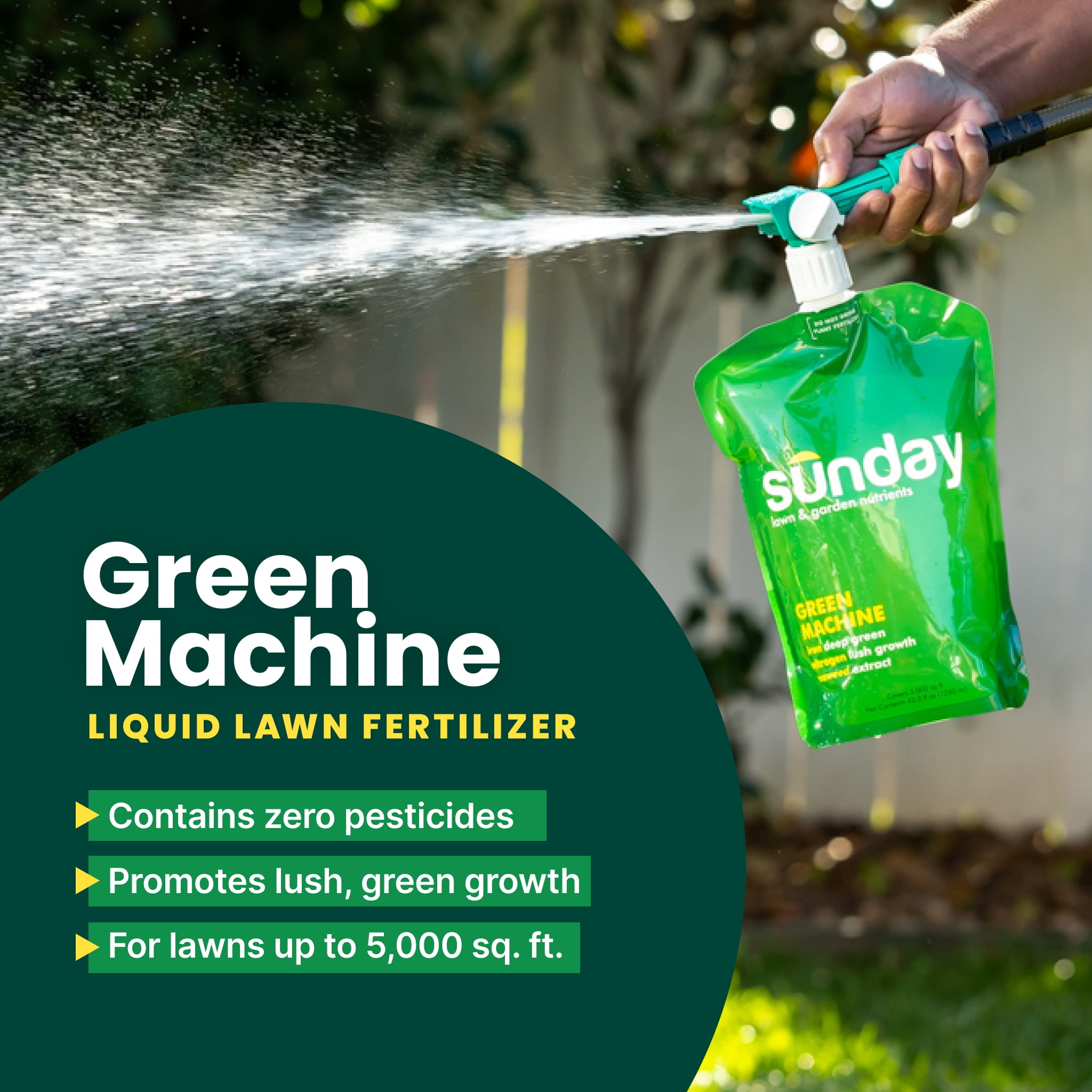 Sunday Green Machine 5,000 Sq. ft. Liquid Lawn Fertilizer 42.3 oz 22-0-3