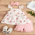 thumbnail image 3 of Toddler Baby Girl Halter Ruffle Crop Top Vest Tank Tee Short Pants, 3 of 6
