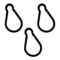 thumbnail image 3 of LOVIVER 3pcs Aluminum Camping Keychain Carabiner Spring Snap Hook Buckle Clip Black, 3 of 8