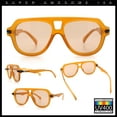 thumbnail image 2 of Retro Vintage Vibe Unique Horned Hinge Thick Plastic Racer Sunglasses Orange - Beige, 2 of 7