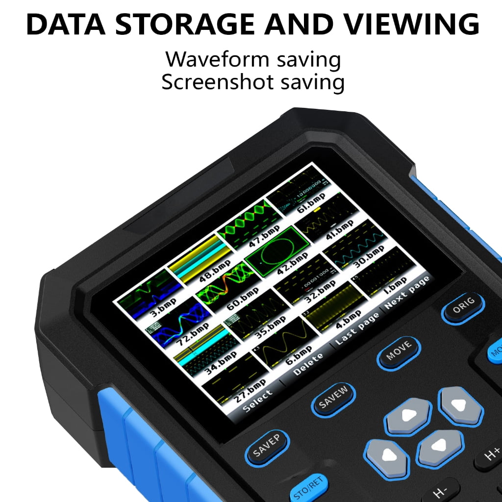 Handheld Digital Oscilloscope 180MHz Analog Bandwidth 500MSPS Sampling Rate