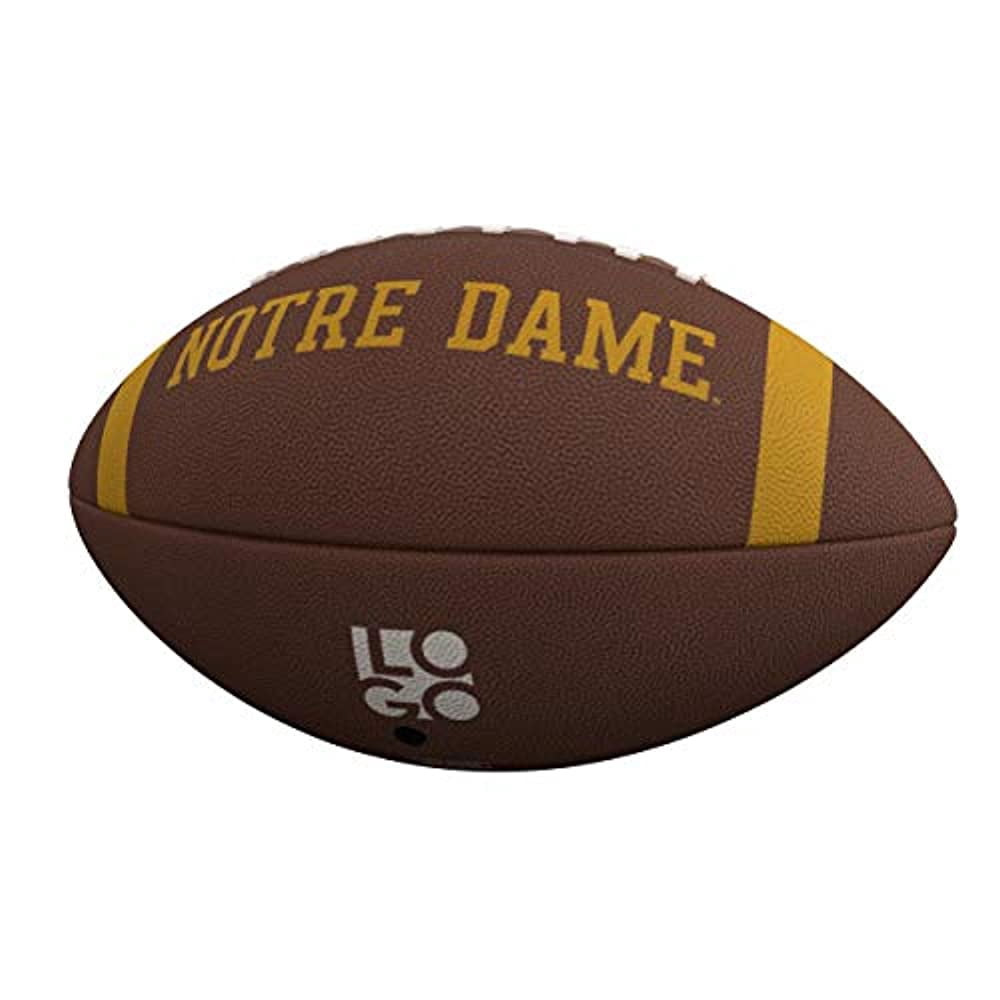 Logo Brands 190-93FC-1 Notre Dame Team Stripe Official-Size Composite Football