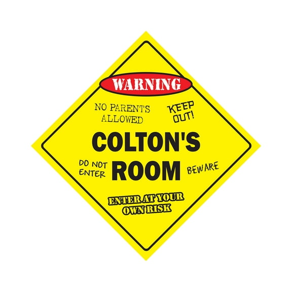 SignMission X-Coltons Room 12 x 12 in. Crossing Zone Xing Room Sign - Coltons