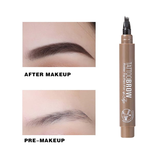 weibbin Four Sided Beard Brush Eyebrow Pencil Waterproof Sweat Proof Quick Drying 3ml for Grooming