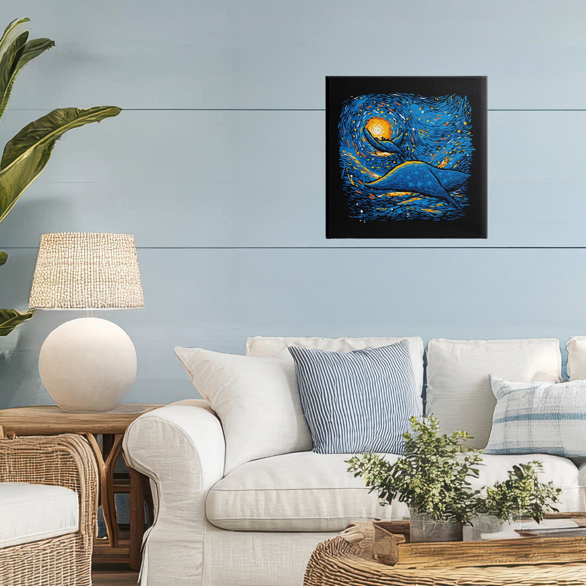 Stupell Industries Impressionist Manta Rays Canvas Wall Art, design by Tobe Fonseca