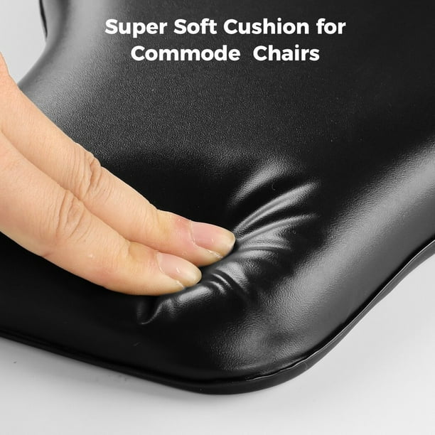 Bedside Commode Seat Cushion, Soft Sponge Padded Toilet Chair Seat Pad,  Shower Wheelchairs Potty Chair PU Cushion for Elderly/Handicapped/Disabled  