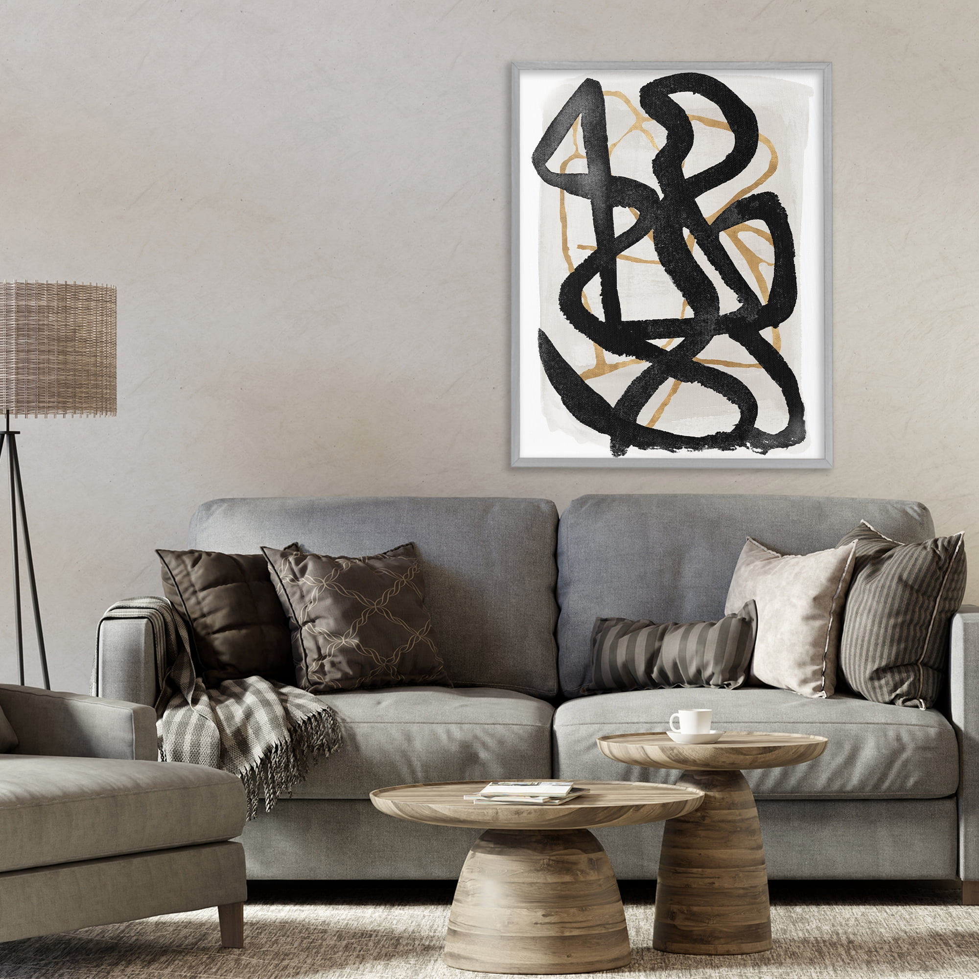 Stupell Industries Hindsight Black & Beige Gray Framed Giclee Art, design by Lucille Price