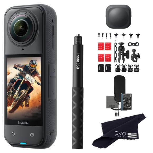 Cámara de acción Insta360 X5 8K resistente al agua, paquete para motocicleta