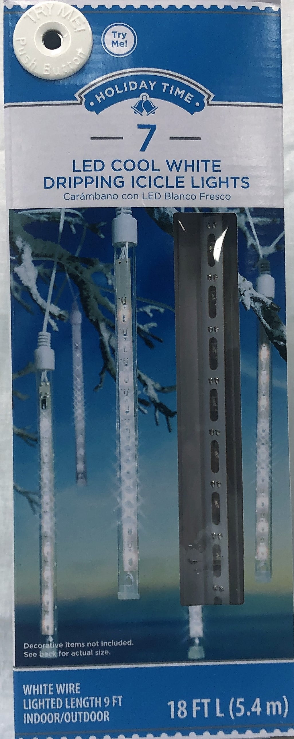 Holiday Time 7 Count Led Dripping Icicle Lights Walmart Inventory Checker BrickSeek