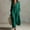 Dark Green, variant on Morttic Women's Lapel Half Placket Roll Up Sleeve Loose Shirt Maxi Dress – Solid Color Casual Summer Dress with Side Split White,S