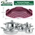 thumbnail image 2 of KY Clip On Strainer Silicone for All Pots and Pans, Pasta Strainer Clip on Food Strainer for Meat Vegetables Fruit Silicone Kitchen Colander, 2 of 6