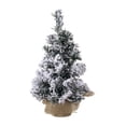 thumbnail image 3 of simhoa Flocked Christmas Tree Artificial Christmas Tree for Living Room Shelf Party 30 cm, 3 of 8