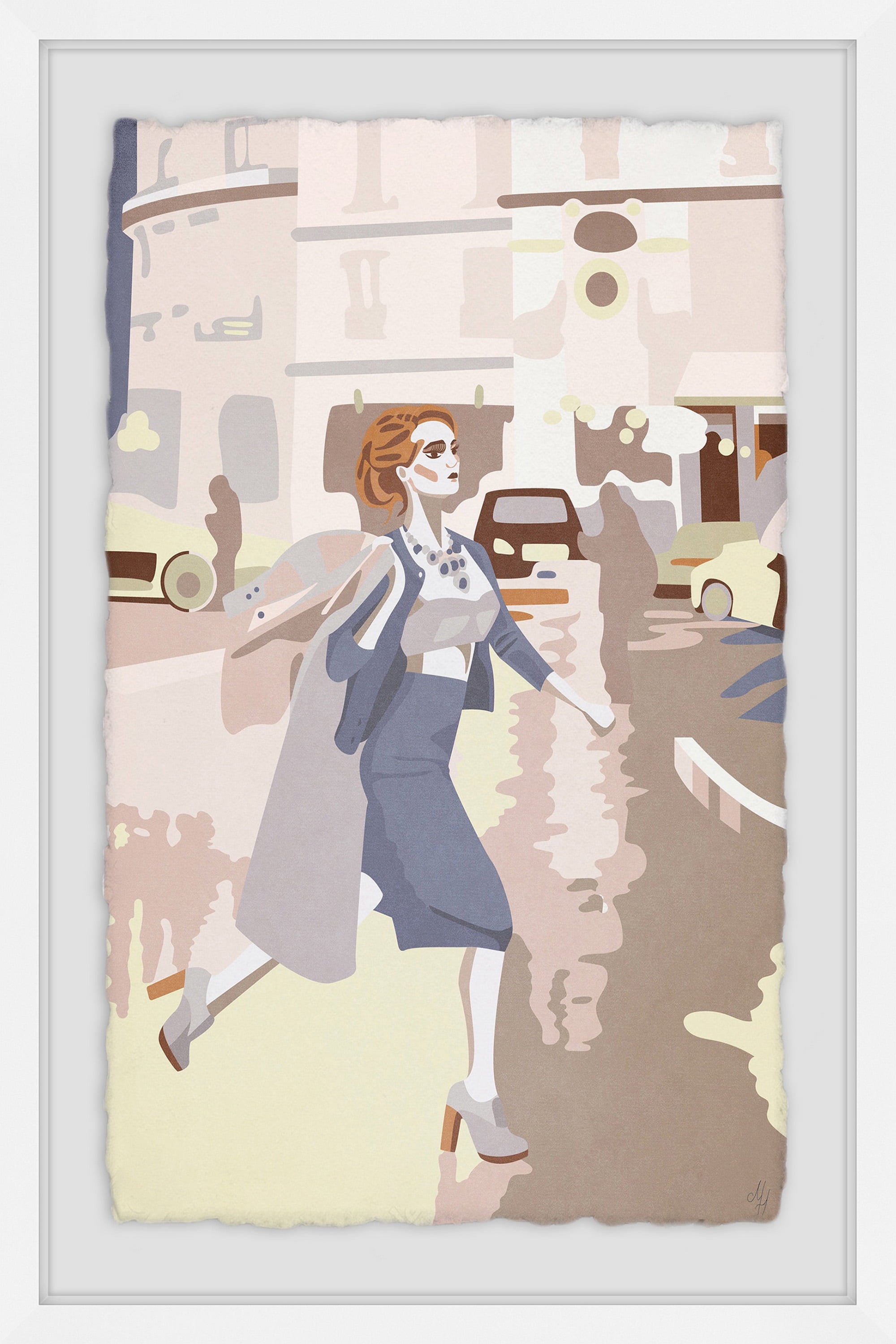 Road Fashion Framed Painting Print