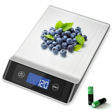 Food Scale, Kitchen Scale, MULISOFT Food Scales for Kitchen, LCD Display in Grams, Ounces, Pounds, Kilogram, Milliliter, Stainless Steel