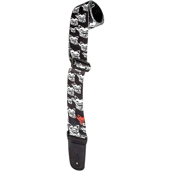 Henry Heller Nylon Series Artist Sublimation Good Luck Cats Guitar Strap