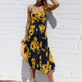 thumbnail image 1 of Ladies Bodycon Midi Dress Backless Sexy Tunic Dress Single Breasted Daily Outfit, 1 of 9
