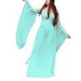 thumbnail image 1 of Ketyyh-chn99 Robes d'Été pour Femmes Robe Maxi de Plage Robe d'Été Manche à Volants Ample Fluide Plissée Robe Mini Vert,m, 1 of 5