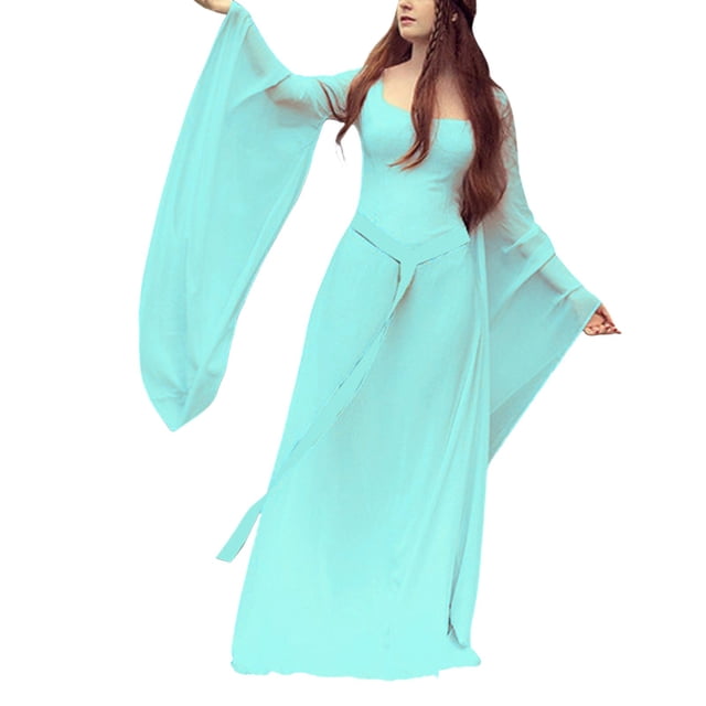 Ketyyh-chn99 Robes d'Été pour Femmes Robe Maxi de Plage Robe d'Été Manche à Volants Ample Fluide Plissée Robe Mini Vert,m