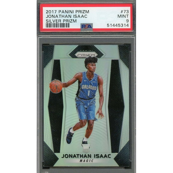 Jonathan Isaac 2017 Panini Prizm Silver Basketball Rookie Card #73 PSA 9