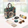 thumbnail image 5 of FORMRS Womens Corduroy Tote Bag Crossbody Shoulder Handbag with Pocket, Flowers and Cat, 5 of 7