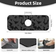thumbnail image 2 of Faucet Mat for Kitchen Sink, Flying bats cool dark grey Cute Absorbent Fast Drying Kitchen Sink Faucet Mat Splash Guard, Around Faucet Draining Mat for Kitchen Sink, Bathroom Sink Mat, 2 of 8