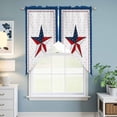 thumbnail image 6 of 4th of July Kitchen Window Curtains, Swag Curtains Valance for Bedroom Living Room Bathroom, Independence Day Blue Board Star Rod Pocket Window Treatment Curtain Block Drapes 2 Panels 36"x63", 6 of 9