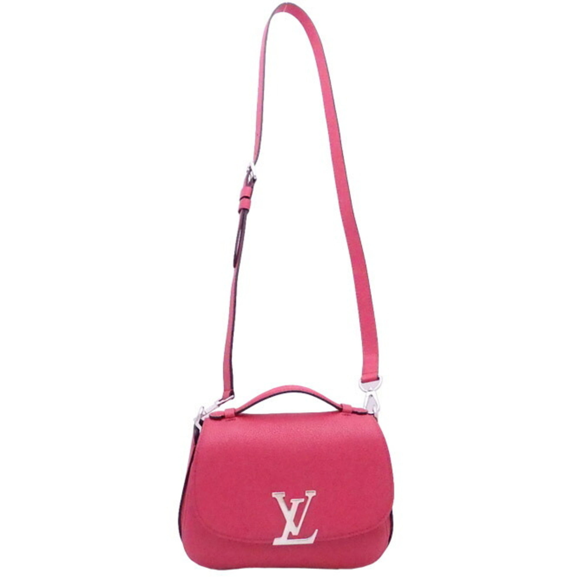 Louis Vuitton Handbag Crossbody Shoulder Bag Vivienne NM Magenta Leather x  Silver Hardware 2Way Ladies