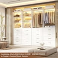 thumbnail image 2 of Homieasy 5.3FT Wood Closet Organizer System with 12 Wood Drawers and 10 Shelves, Modular Walk-in Closets Storage Unit for Walk-in Closet, Bedroom, Black(3 Packs), 2 of 7