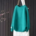 thumbnail image 2 of SELONE Oversized Sweaters for Women Winter Crewneck Tops Ribbed Long Sleeve Pullover Cozy Soild Knitwear Blue Free Size, 2 of 7