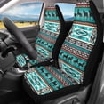 thumbnail image 6 of Yuyamidu Red Car Seat Covers Full Set of 2 Pcs Southwest Aztec Horse Auto Front Seat Covers Waterproof Vehicle Interior Accessories, 6 of 7