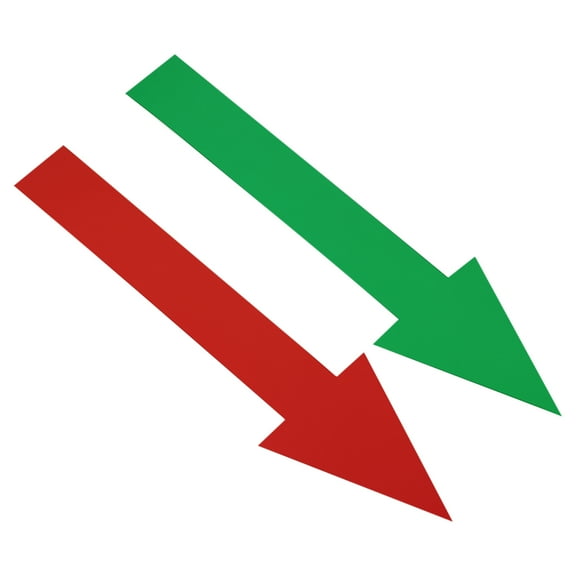 Uxcell Directional Arrow Sticker Self Adhesive Floor Decal Wall Sign Red/Green 20 Pack