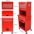 thumbnail image 3 of Donext Rolling Tool Chest Metal Tool Box with Wheels Tool Cabinet Portable Tool Box with Wheels High Capacity Rolling Tool Chest with Wheels and Drawers 6-Drawer Tool Storage Cabinet, Red, 3 of 7