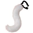 thumbnail image 1 of Disfraz de zorro de piel sintética Cola Cosplay Disfraz de fiesta de Navidad de Halloween Talla única (blanco), 1 of 5