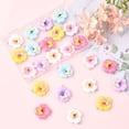 thumbnail image 7 of 1 Box 24Pcs 6 Colors Resin Flower Charms with Loop Blossom Charm with Butterfly Small Four Petals Floral Pendants DIY, 7 of 7
