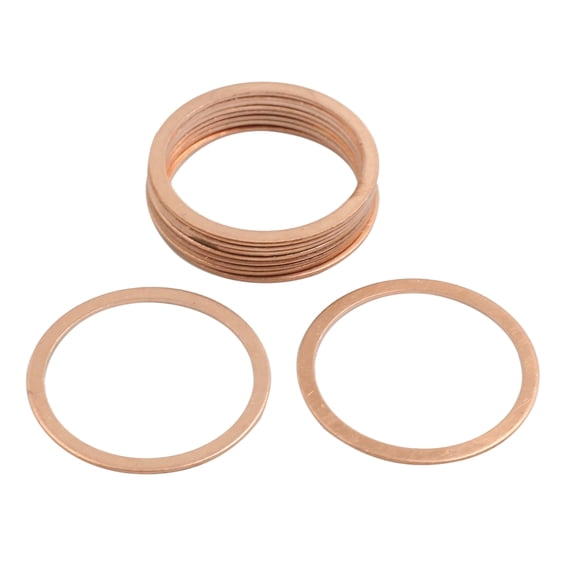 10 Pcs 32mm Inner Dia Copper Washers Flat Sealing Gasket Rings for Cars