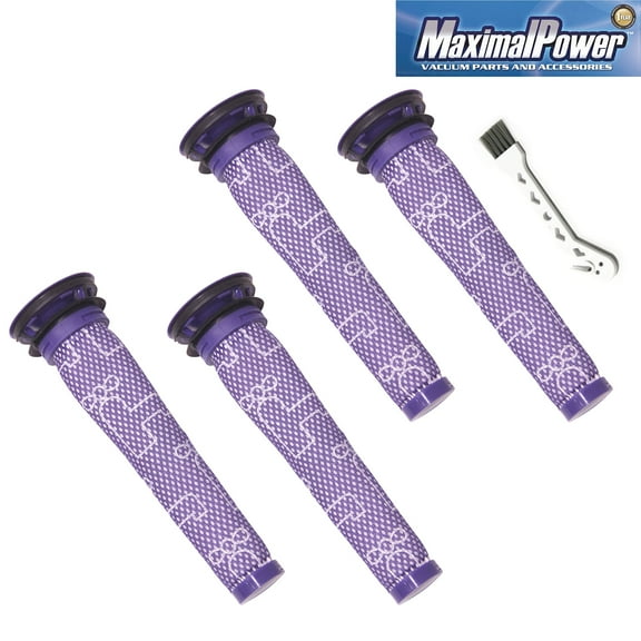 MaximalPower Pre-HEPA Filter Compatible for Dyson V6 V7 V8 DC58 DC59 Vacuum, Replaces Part # 965661-01 (4 Pack Brush)