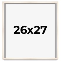 26x27 Frame White Wheat Solid Wood Picture Frame | Moulding Width 0.75 Inches | Interior Depth 0.5