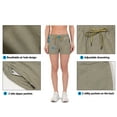 thumbnail image 4 of Little Donkey Andy Women's Breathable Running Shorts, 3 Inch Quick-Dry Workout Hiking Athletic Shorts with Air Hole & Liner Sage Heather XL, 4 of 7