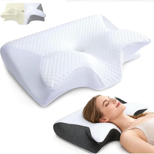 Sleep Apnea Pillow, Cervical Pillow for Sleep Apnea and Snoring (White)