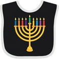 thumbnail image 3 of Inktastic Hanukkah Menorah Candles Boys or Girls Baby Bib, 3 of 4