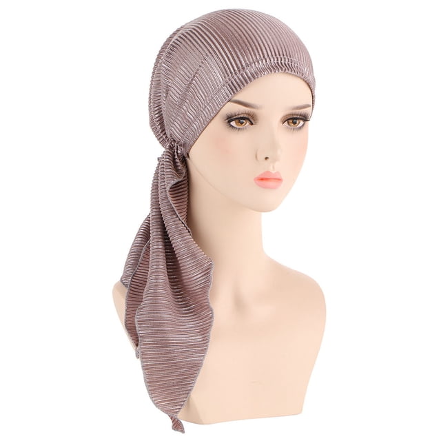 KIHOUT Bonnets Chapeaux Femmes Unis Inde Musulman Chapeau Chimio à Volants Turbans Bonnet Couvre-Chefs