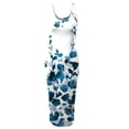 thumbnail image 4 of SMihono Robe Maxi Bohème d'Été pour Femmes Grande Taille Mode Décontractée Manches Courtes Épaules Dénudées Imprimé Col Rond Robe de Plage, 4 of 4