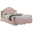 thumbnail image 3 of Coaster Ashleigh Upholstered Traditional Fabric Full Storage Platform Bed Pink, 3 of 7