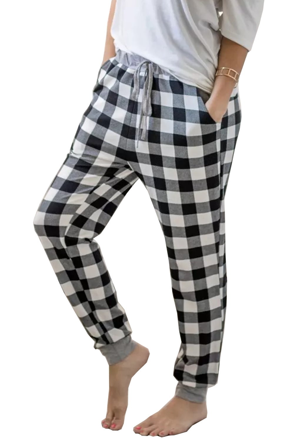SySea - Womens Plaid Pajama Pants Casual Home Pants - Walmart.com - Walmart.com