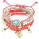 thumbnail image 4 of Pulseras de cuentas, 6 en 1, pulsera multicapa descompuesta, colgante de cuentas de arroz y palma, joyería con dijes para mujeres y niñas, elegante y útil., 4 of 4